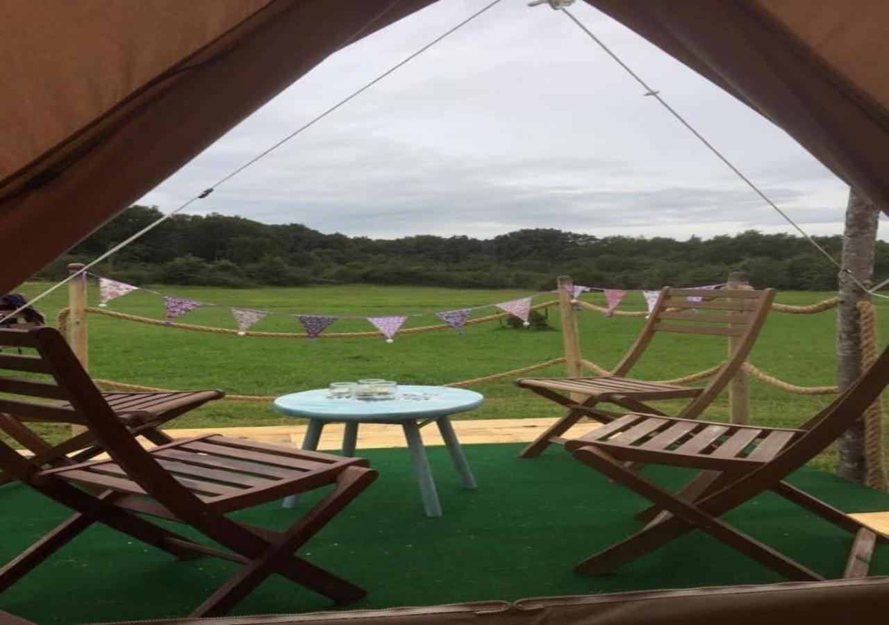 French Fields Luxury Glamping Original Mongolian Yurt Hotel Le-Vieux-Cerier Bagian luar foto